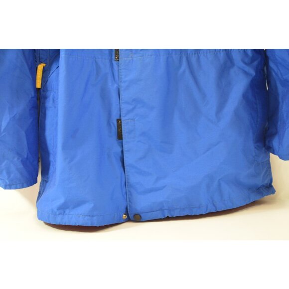 Taiga GoreTex Jacket Mens Large Blue Red Yellow Hooded Outdoor Rainwear Vtg 90s - Picture 2 of 9